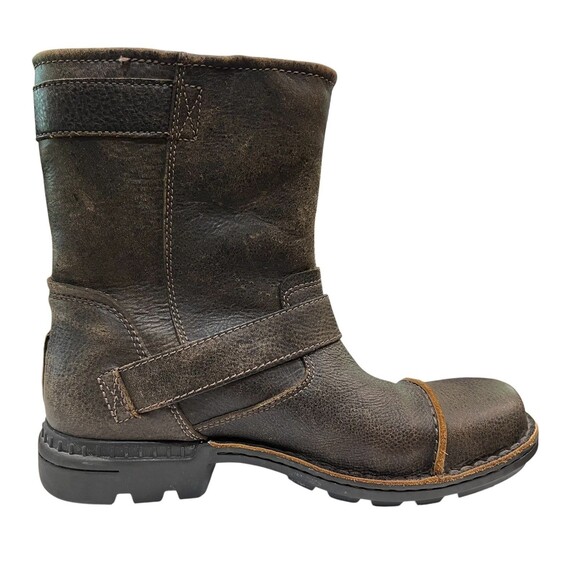 Ugg Mens Rockville II Distressed Brown Leather Moto Boot Shearling Lined  US 9.5 main image 5
